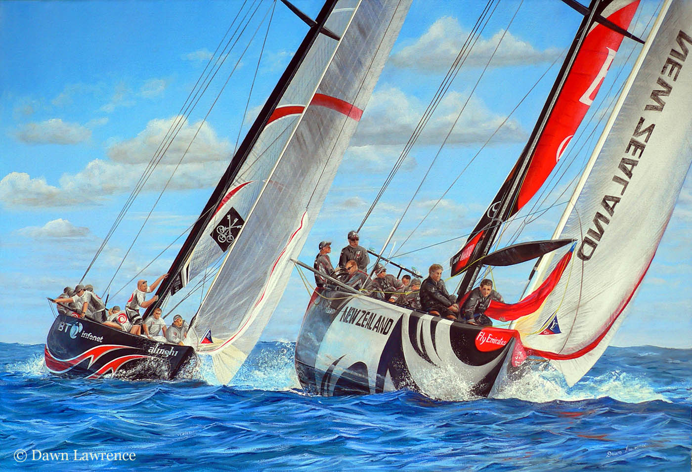 Americas Cup painting dawn Lawrence