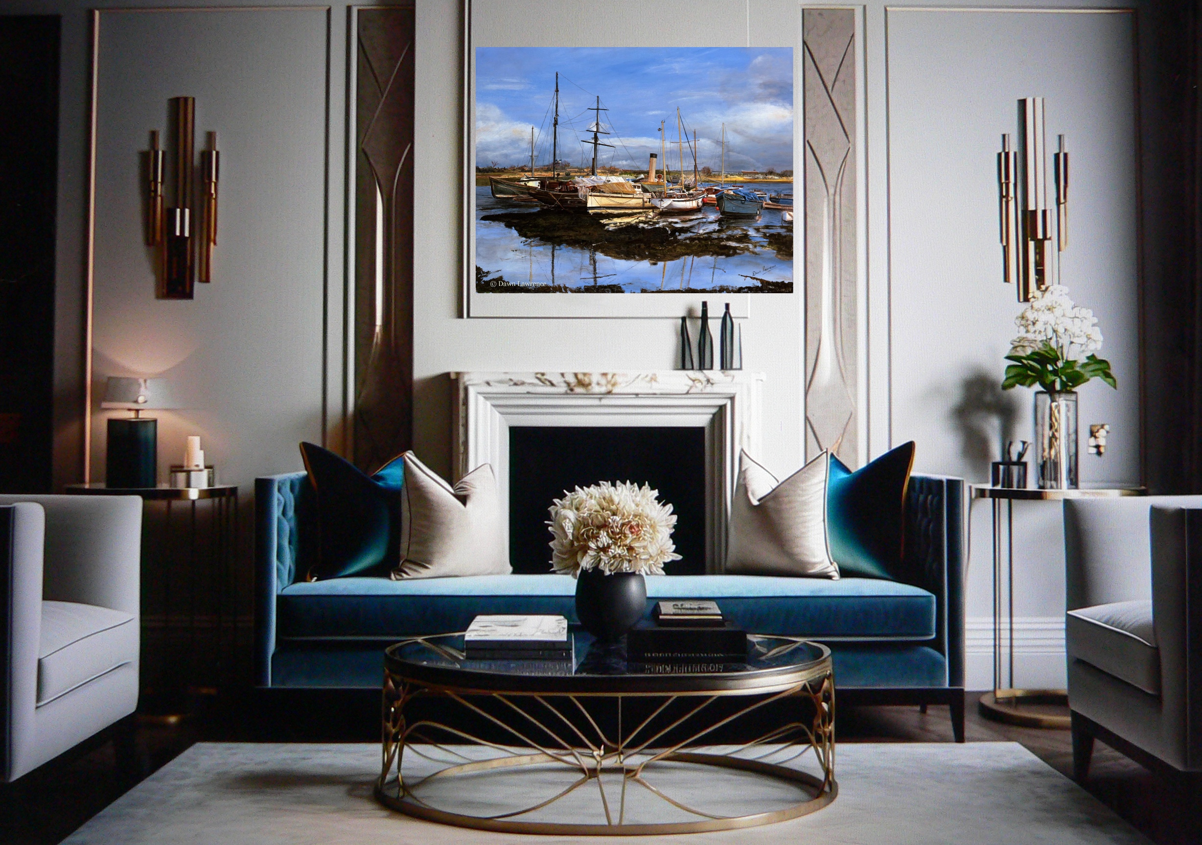 room with dawn lawrence painting