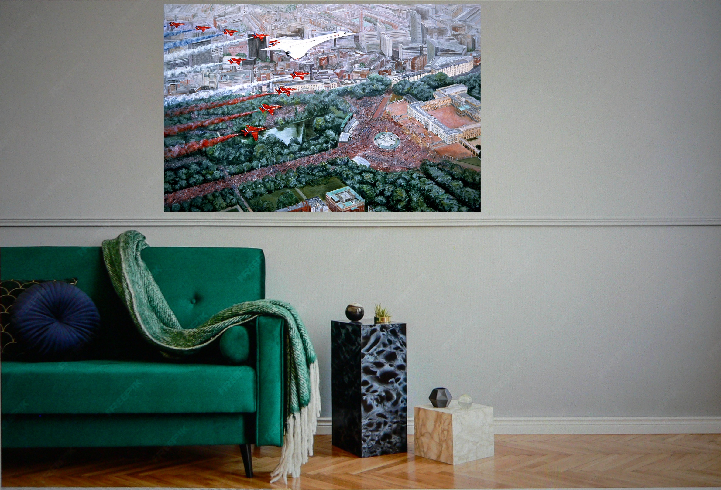 concorde painting in room